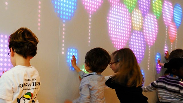 interactive light wall kids play nebula