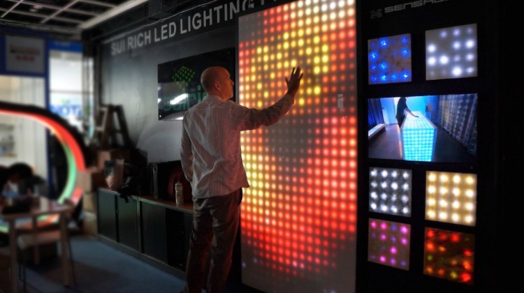 interactive light wall