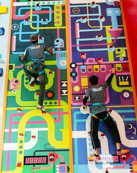 interactive climbing wall