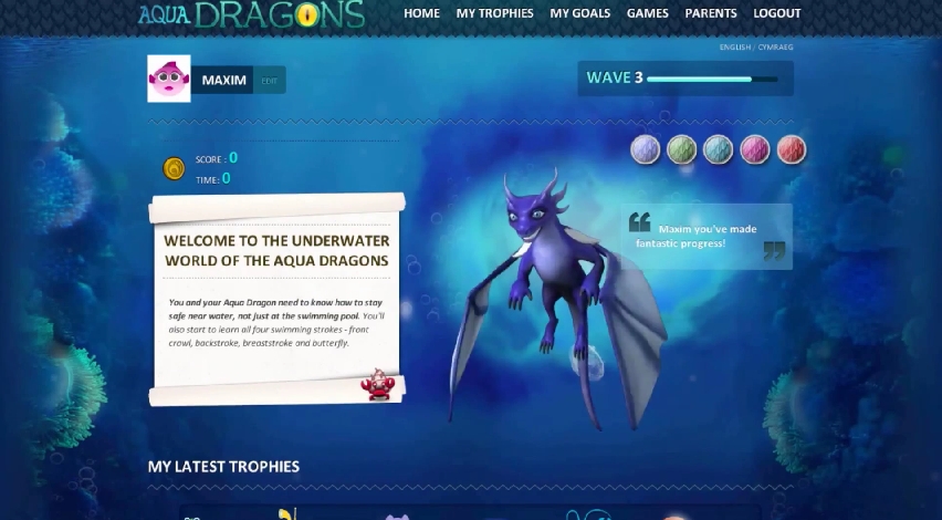 swim aqua dragons