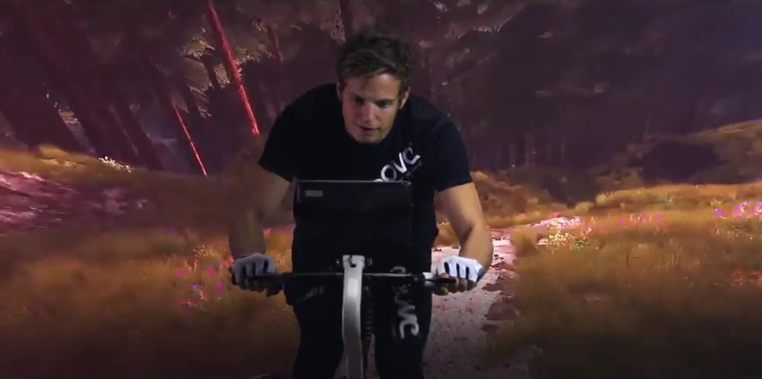 virtual cycling fitness game ebove