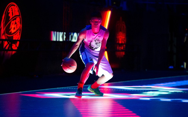 interactive basketball court
