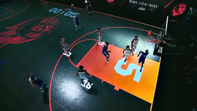 interactive basketball court