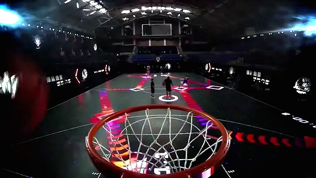 interactive basketball court