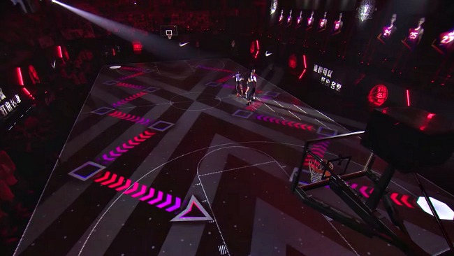 interactive basketball court