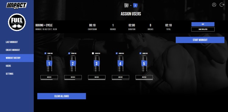 interactive boxing bag