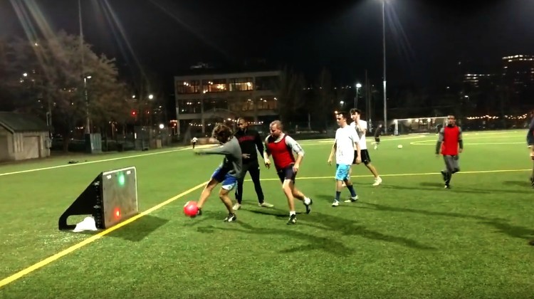 interactive soccer wall