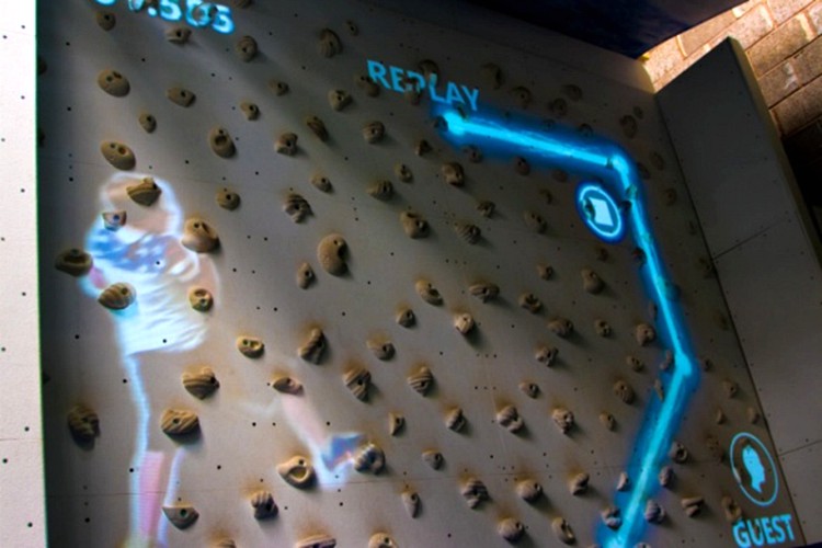 interactive climbing wall