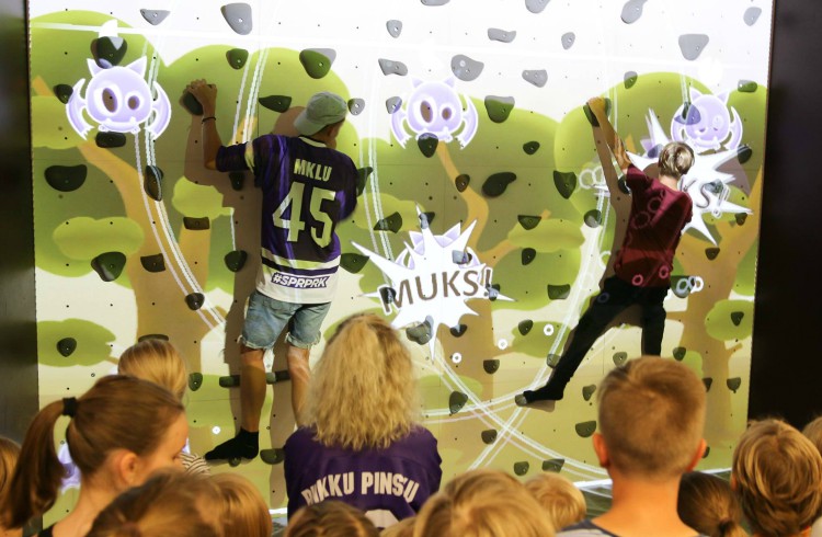 interactive climbing wall