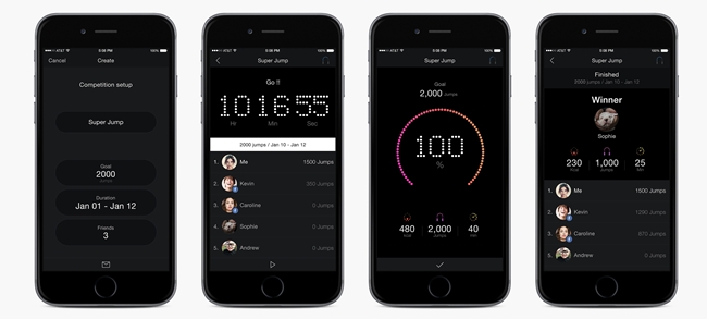 smart jumping rope tracking activity