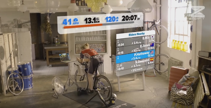 zwift indoor cycling group games