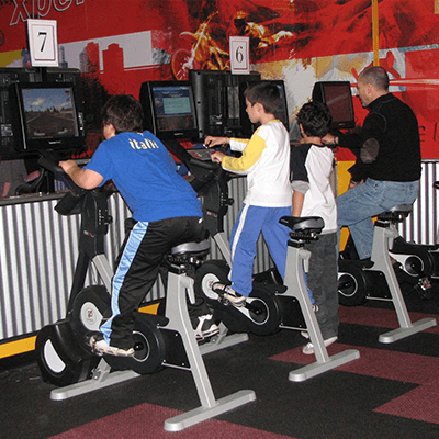 interactive fitness gaming rooom