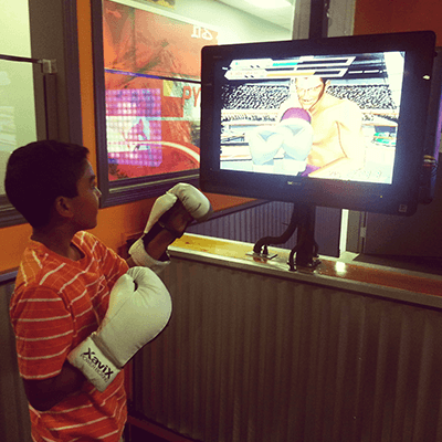 interactive fitness gaming rooom