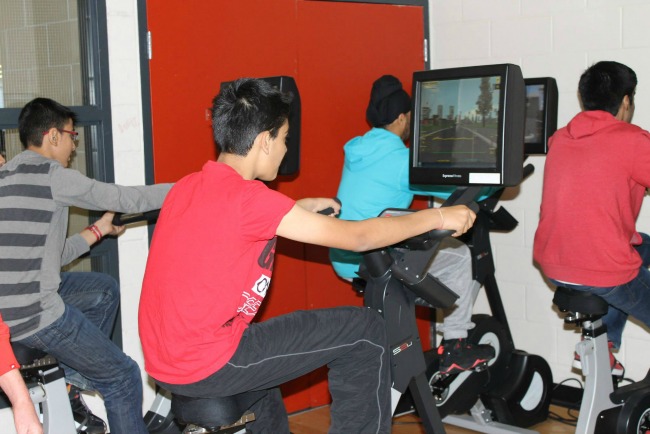interactive fitness gaming rooom