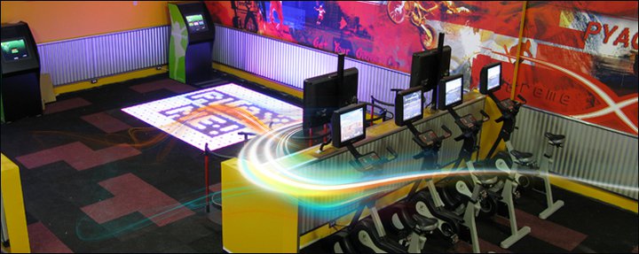 interactive fitness gaming rooom
